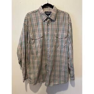 Panhandle Select Men's Pearl Snap Plaid Shirt, Size Large